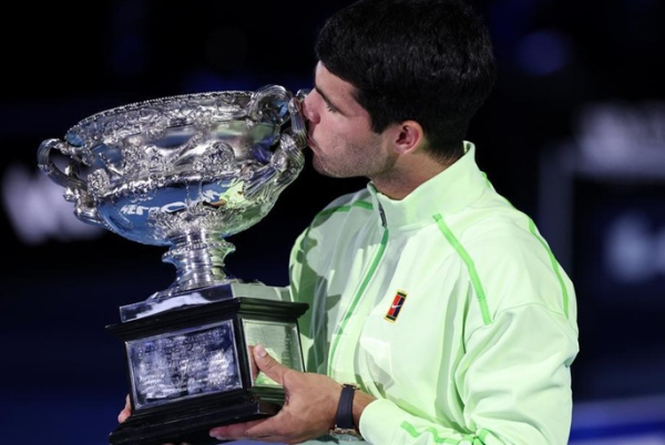 Alcaraz creates history after beating Djokovic to lift Australian Open title Alcaraz creates history after beating Djokovic to lift Australian Open title